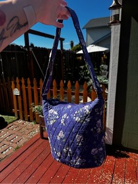 Vera Bradley Quilted Floral Shoulder Bag in Purple